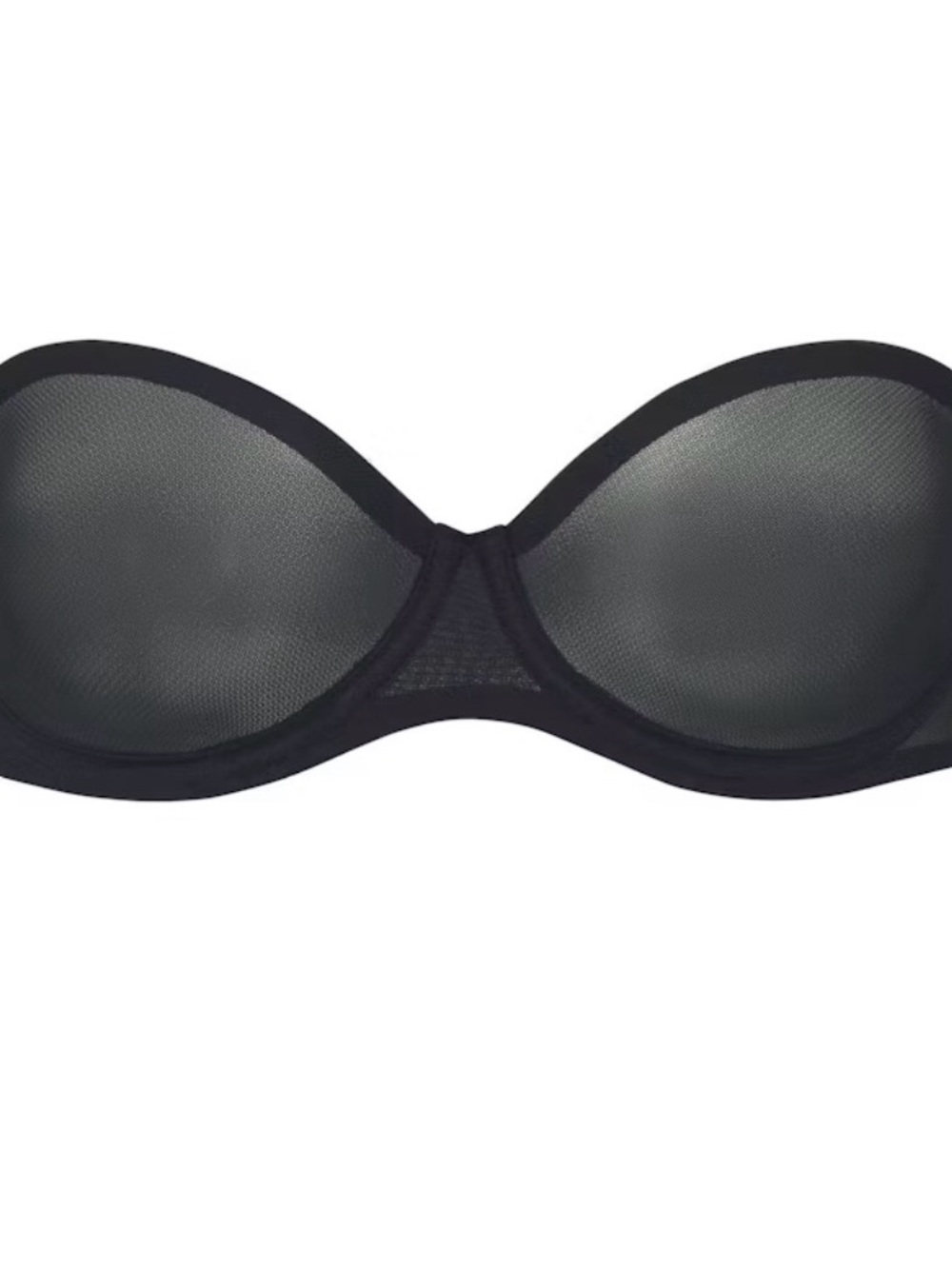 SKIMS Black Mesh Convertible Strapless Bra